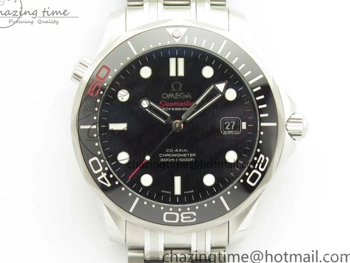0510 Seamaster 300M Chronometer SS “007” Limited Edition OMF 1:1 Best Edition on SS Bracelet A2824 (Black Balance Wheel) V Seasonal 7952
